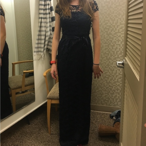 (707) ADRIANNA PAPELL NAVY BLUE DRESS - Picture 8 of 12